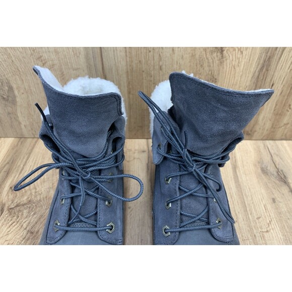 Timberland Women's Jayne Waterproof Fleece Fold Down Boots Dark Gray Women's 9 M - Picture 8 of 16